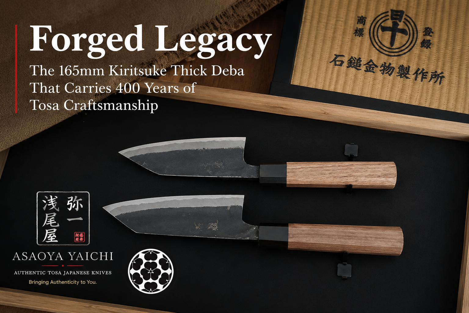 Forged Legacy | The 165mm Kiritsuke Thick Deba That Carries 400 Years of Tosa Craftsmanship