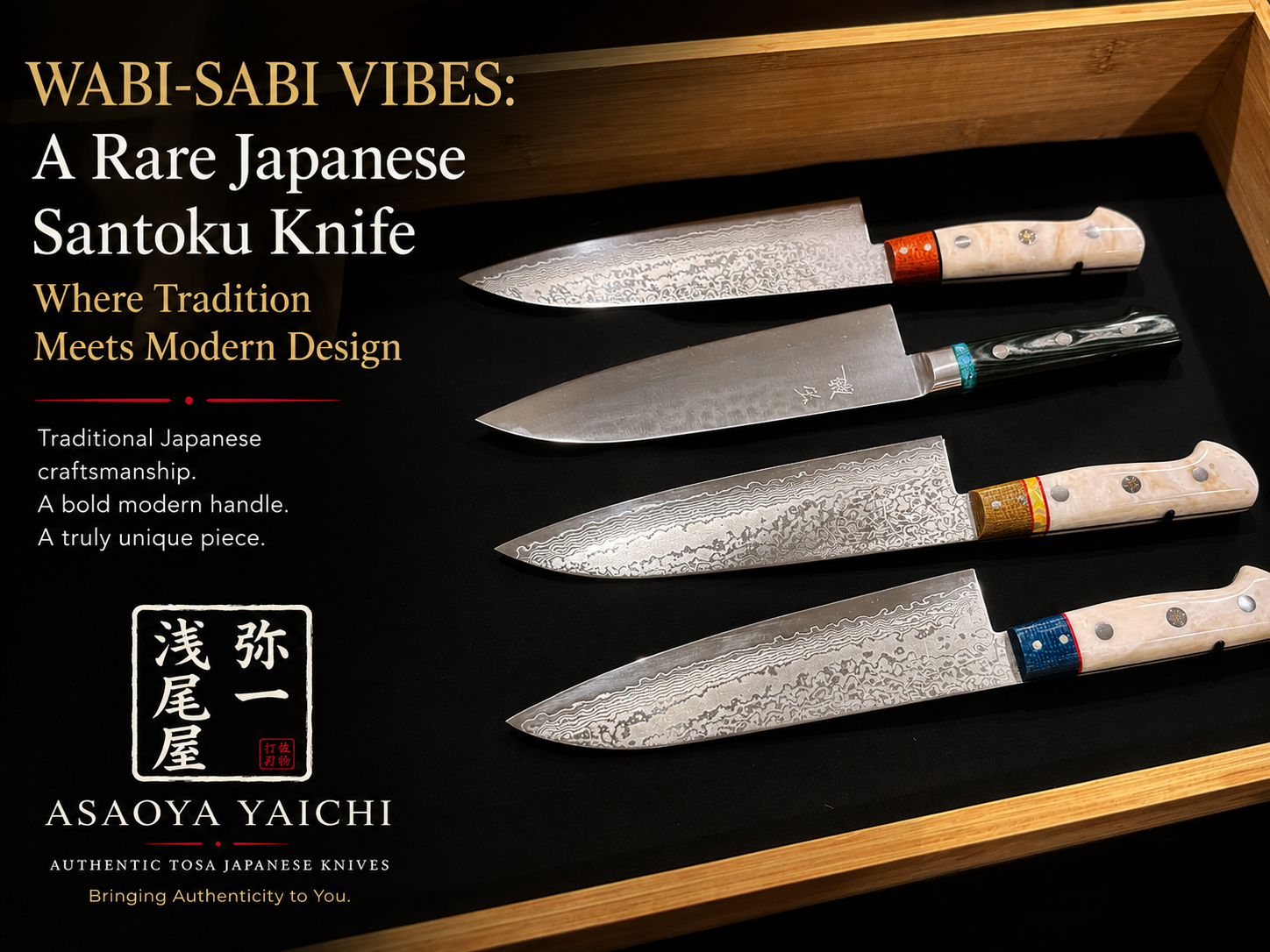 Wabi-Sabi Vibes: A Rare Japanese Santoku Knife Where Tradition Meets Modern Design