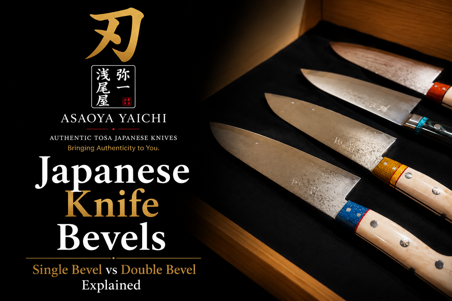 刃 Japanese Knife Bevels | Single Bevel vs Double Bevel Explained