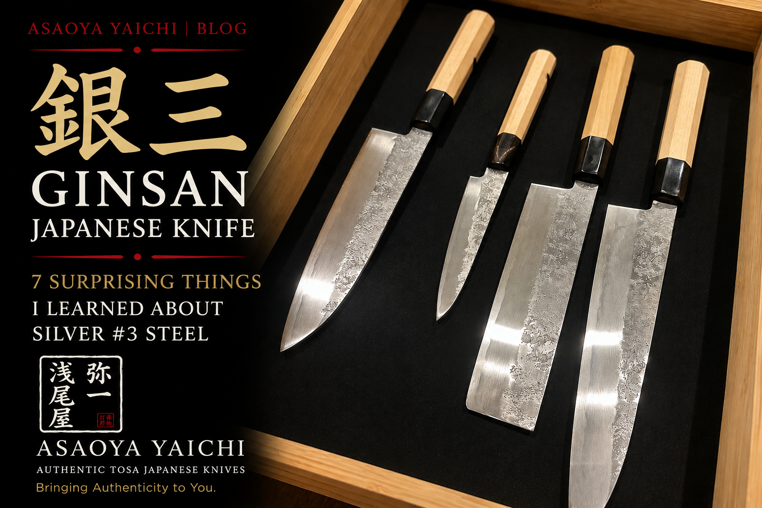 銀三 | Ginsan Japanese Knife :  7 Surprising Things I Learned About Silver #3 Steel
